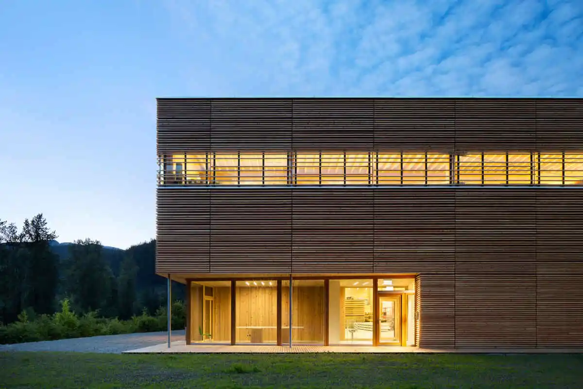 a modern passive house factory